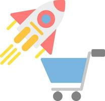 Shopping Rocketship Vector Icon Design