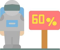 Discounted Astronaut Vector Icon Design