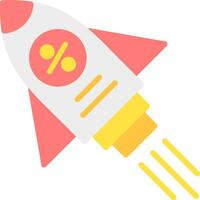 Discounted Spaceship Vector Icon Design