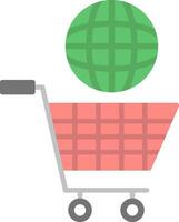 Shopping Globe Vector Icon Design