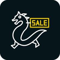 Sale Dragon Vector Icon Design