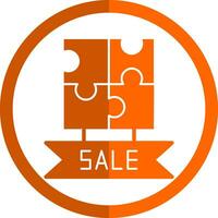 Sale Jigsaw Puzzle Vector Icon Design