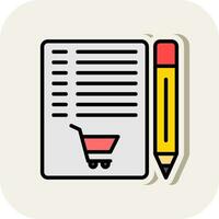 Shopping List Vector Icon Design