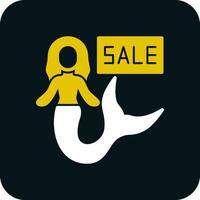 Sale Mermaid Vector Icon Design