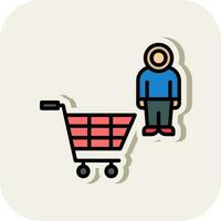 Shopping Astronaut Vector Icon Design