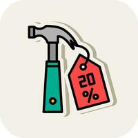 Discount Hammer Vector Icon Design