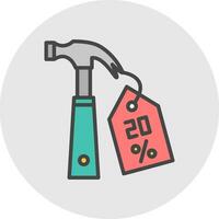 Discount Hammer Vector Icon Design