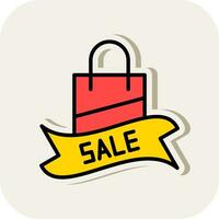 Sale Ribbon Vector Icon Design