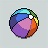 píxel Arte ilustración playa pelota. pixelado playa pelota. playa pelota icono pixelado para el píxel Arte juego y icono para sitio web y vídeo juego. antiguo colegio retro vector