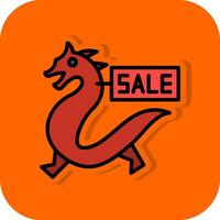 Sale Dragon Vector Icon Design