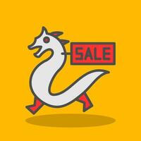 Sale Dragon Vector Icon Design