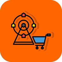 Shopping Ferris Wheel Vector Icon Design