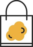 Shopping Bag Cloud Vector Icon Design