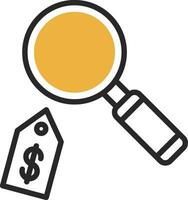 Price Magnifying Glass Vector Icon Design