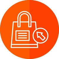 Shopping Bag with Arrow Vector Icon Design