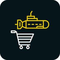 Shopping Submarine Vector Icon Design