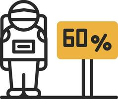 Discounted Astronaut Vector Icon Design