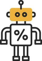 Discounted Robot Vector Icon Design