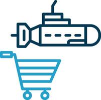 Shopping Submarine Vector Icon Design