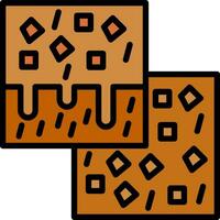 Chocolate Brownies Vector Icon Design