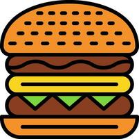 hamburguesa con queso vector icono diseño