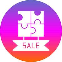 Sale Jigsaw Puzzle Vector Icon Design