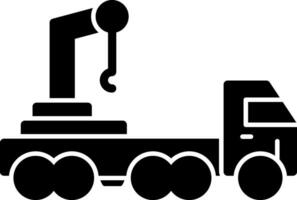 Crane truck Vector Icon Design