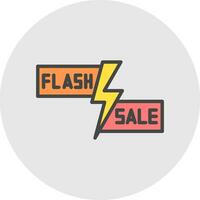 Flash Sale Lightning Vector Icon Design