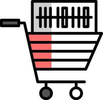 compras código de barras vector icono diseño