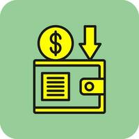 devolución de dinero símbolo vector icono diseño