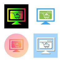 icono de vector de configuración de comercio electrónico