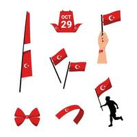 Turkey Element Independence Day Illustration Design Vector