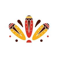 native heritage month element frame vector