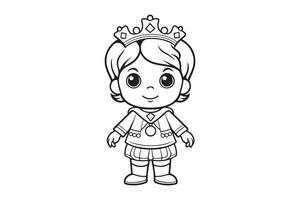 Best Printable Coloring Pages for Kids, Coloring Pages with Girls Characters vector