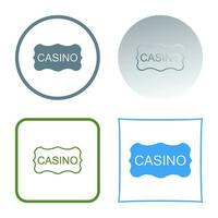 icono de vector de signo de casino