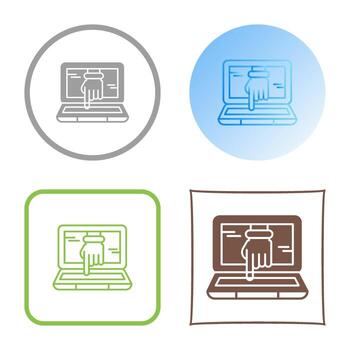 Computer Hacking Vector Icon