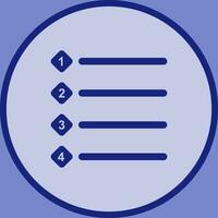 Unique Numbered list Vector Icon