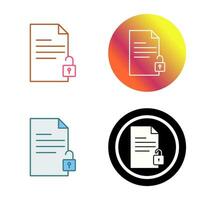 Unlock Documents Vector Icon