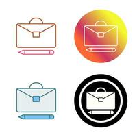 Briefcase and Pen Vector Icon