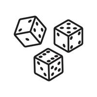 Dice Icon Vector Design Symbol illustration