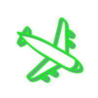 Landing Airplane Vector Icon