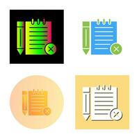 Unchecked Notes Vector Icon