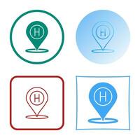 Hotel Location Vector Icon