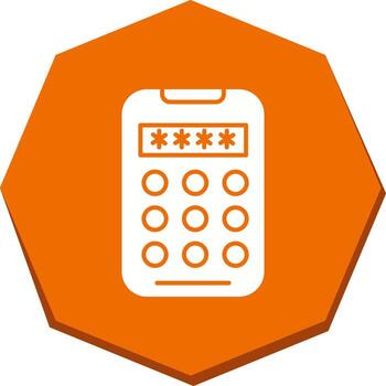icono de vector de código pin