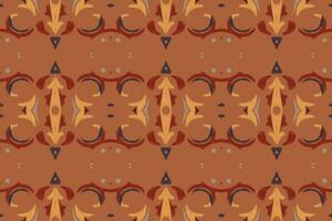 Ikat Floral Paisley Embroidery Background. Ikat Triangle Geometric Ethnic Oriental Pattern Traditional. Ikat Aztec Style Abstract Design for Print Texture,fabric,saree,sari,carpet. vector