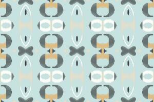 Ikat Floral Paisley Embroidery Background. Ikat Triangle Geometric Ethnic Oriental Pattern Traditional. Ikat Aztec Style Abstract Design for Print Texture,fabric,saree,sari,carpet. vector