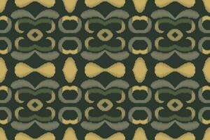 Ikat Floral Paisley Embroidery Background. Ikat Pattern Geometric Ethnic Oriental Pattern Traditional. Ikat Aztec Style Abstract Design for Print Texture,fabric,saree,sari,carpet. vector
