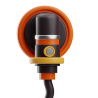 recording record studio microphone illustration 3d png