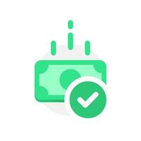 successful cash withdrawal concept illustration flat design vector. simple, modern graphic element for landing page ui, pop up message information, infographic, icon vector
