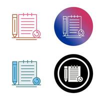 Rechecked Notes Vector Icon